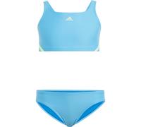 adidas Mädchen Sportswear 3-Stripes Bikini Kids, Blue Burst/Green Spark, 7-8 Years