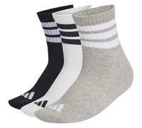 Adidas Sportswear 3 Stripes Cushioned MID CUT Socks 3er-Pack Socken, grau, Gr. L