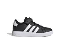 adidas Unisex Kinder Grand Court Court Elastic Lace and Top Strap Shoes, Core Black / Cloud White / Core Black, 28 EU
