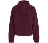 Adidas Sportswear City Tech High Pile Fleece Half-Zip Damen Kapuzensweater, braun, Gr. XS