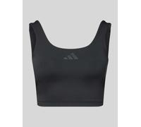 adidas Sportswear Crop Top mit Label-Print in Black, Größe S