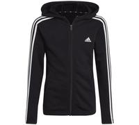 adidas Sweatjacke 3 STRIPES Reißverschluss,Taschen Kinder, schwarz, 140 black-white