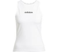 Tanktop ADIDAS SPORTSWEAR "W LIN SJ TK", Damen, Gr. S, schwarz-weiß (weiß, schwarz), Obermaterial: 93% Baumwolle, 7% Elasthan, sportlich, Rundhals, Tops (75325025-S) weiß, schwarz