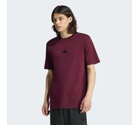 adidas Sportswear "ESSENTIALS SMALL LOGO SINGLE JERSEY" sportliches Kurzarmshirt, mit Rundhalsausschnitt (46480302-S) maroon, schwarz