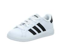 adidas Unisex Kinder Grand Court Lifestyle Tennis Lace-Up Shoes, Cloud White / Core Black / Core Black, 35 1/2 EU