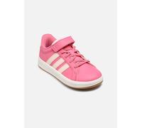Sneaker ADIDAS SPORTSWEAR "GRAND COURT 3.0 FÜR KINDER", Mädchen, Gr. 35, pink (pink fusion, wonder quartz, sanftes weiß), Synthetik, Textil, Schuhe Sneaker, mit Klettverschluss, für Kinder (98888744-3
