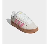 Sneaker ADIDAS SPORTSWEAR "GRAND COURT ALPHA", Gr. 42,5, sanftes weiß, bliss pink, gold metallic, Leder, Textil, sportlich, Schuhe, Design inspiriert vom adidas Campus 00 (11110015-42,5) sanftes weiß,