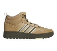 Winterboots ADIDAS SPORTSWEAR "HOOPS 4.0 MID", Damen, Gr. 48, braun (cardboard, dual gelb, night cargo), Leder, Synthetik, Schuhe Winterboots, Winterschuhe, Winterstiefel, Snowboots (55111246-48) card