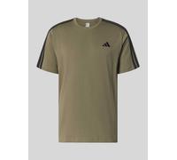 adidas Sportswear Regular Fit T-Shirt aus reiner Baumwolle Modell 'M 3S SJ LC T' in Oliv, Größe XS