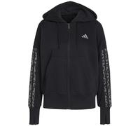 Adidas Sportswear Seasonal Essentials Animal Print 3-Stripes Full-Zip Hooded Track Damen Kapuzensweater, schwarz, Gr. S