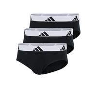 adidas Herren Slip 3er Pack-Brief (3PK) -Active Flex Cotton Unterwäsche, Black_4AM001, S
