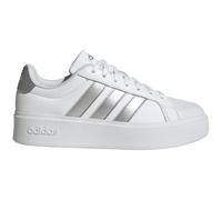 Plateausneaker ADIDAS SPORTSWEAR "STREETTALK BOLD", Damen, Gr. 40,5, weiß (cloud weiß, silber metallic, core schwarz), Synthetik, Schuhe Plateausneaker, inspiriert vom Design des adidas Superstar (120