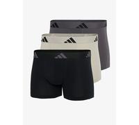 adidas Herren Boxershorts, 3er Pack - Trunks, Active Flex Cotton, Logo, einfarbig Schwarz/Grau L