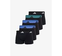 adidas Herren Boxershorts, 5er Pack - Trunks, Active Flex Cotton, Logo Schwarz/Blau/Grün L