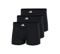 adidas Herren Boxershorts, 3er Pack - Active Micro Tech, Trunks, Logo, einfarbig Schwarz L