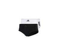 adidas Herren Slip 2er Pack-Low Rise Brief (2PK) -Active Flex Cotton 3 Stripes Unterwäsche, Black/White_4AM007, L