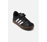 Sneaker ADIDAS SPORTSWEAR "VL COURT 3.0 KIDS", Mädchen, Gr. 28, schwarz-weiß (core schwarz, ftwr weiß, core schwarz), Leder, Synthetik, Schuhe Sneaker, inspiriert vom Design des adidas samba (53036352