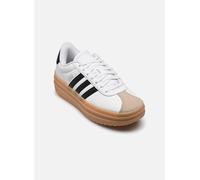 Sneaker ADIDAS SPORTSWEAR "VL COURT BOLD LIFESTYLE KIDS", Mädchen, Gr. 35,5, weiß (cloud weiß, core schwarz, wonder beige), Leder, Synthetik, Schuhe Sneaker, Inspiriert vom adidas Gazelle Bold, für Ki