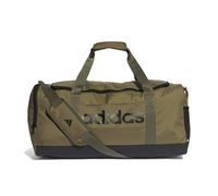 Adidas Unisex Essentials Linear Duffel Bag, Olive strata/Black, M