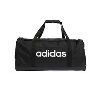 adidas Unisex Essentials Linear Duffel Bag, Black/Black/White, M