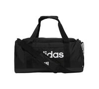 Adidas Unisex Essentials Linear Duffel Bag, Black/Black/White, S