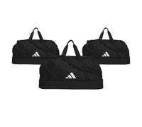 adidas Sporttaschen Set mit Schuhfach Tiro 23 | Sporttasche L mit Bodenfach | Fussballtasche mit Bodenfach Schwarz L