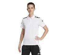 adidas Women's SQUADRA25 Cotton Polo, White/Black, S