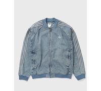 Trainingsjacke ADIDAS ORIGINALS "SST ADICOLOR DENIM ORIGINALS", Herren, Gr. L, worn blau denim, Obermaterial: 100% Baumwolle, Jacken Trainingsjacke, mit Reißverschluss, für Erwachsene, aus Baumwolle (