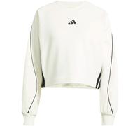Sweatshirt ADIDAS SPORTSWEAR "STADIUM 3-STREIFEN MIT RUNDHALSAUSSCHNITT", Damen, Gr. L, sanftes weiß, schwarz, Obermaterial: 75% Baumwolle, 25% Polyester, Rundhals, angesetztes Bündchen, Sweatshirts S