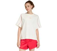 adidas Stadium 3-Streifen T-Shirt Damen KB4282 - off white/pure ruby/crystal linen L
