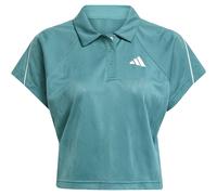 adidas Stadium 3-Streifen Tennis Inspired Jacquard Poloshirt Damen JY3424 - preloved teal/off white XL