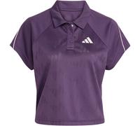 adidas Stadium 3-Streifen Tennis Inspired Jacquard Poloshirt Damen JY3426 - aurora plum/off white L