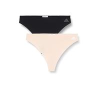 Adidas String Tanga Damen (2er Pack) Unterhosen (Gr. XS - XXL) - bequeme Unterwäsche, Mehrfarbig Rosa, L