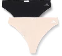 Adidas String Tanga Damen (2er Pack) Unterhosen (Gr. XS - XXL) - bequeme Unterwäsche, Mehrfarbig Rosa, XXL