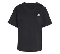 adidas Summer Slide Graphic T-Shirt V-Ausschnitt Damen schwarz, XS