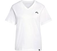 adidas Damen T-Shirt Summer Slide Graphic V-Ausschnitt Weiß S