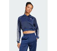 adidas Sweatjacke "Originals Adicolor Satin" in Dunkelblau - Größe S | Damen Sweatshirts Jacken