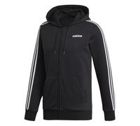 Adidas Sweatshirt 3 Stripes Hoodie Essentials Fleece Schwarz-Weiß S