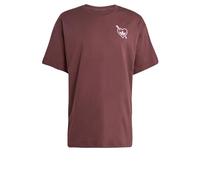 adidas T-Shirt Bordeaux Herren Grafik Oversize Cupid and Heart, rot, XS