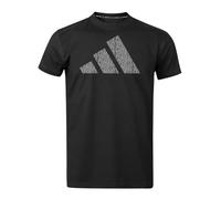 adidas T-Shirt Community, unisex Sport-Shirt für Herren & Damen, kurzarm Shirt, Sportbekleidung 100% Baumwolle, Gr. M, schwarz
