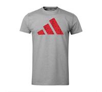 adidas T-Shirt Community, unisex Sport-Shirt für Herren & Damen, kurzarm Shirt, Sportbekleidung 100% Baumwolle, Gr. S, grau