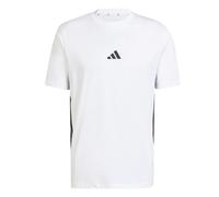 adidas Essentials Single 3 Stripes T-Shirt weiß/pechschwarz - XS