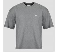 adidas T-Shirt TREFOIL ESSENTIALS MELANGE LOOSE CROPPED T-Shirt in Grau EU M