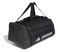 adidas Unisex Essentials 3-Stripes Duffel Bag, Black/White, S