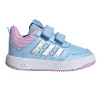 Sneaker ADIDAS SPORTSWEAR "TENSAUR SPORT 3.0 FÜR BABYS UND KLEINKINDER", Mädchen, Gr. 26, clear sky, silber metallic, bliss lila, Synthetik, Textil, Schuhe Sneaker, für Kinder, mit Klettverschluss (47