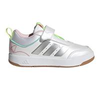 Sneaker ADIDAS SPORTSWEAR "TENSAUR SPORT 3.0 KIDS", Mädchen, Gr. 37, weiß (cloud weiß, silber metallic, clear pink), Synthetik, Textil, Schuhe Sneaker, für Kinder & Jugendliche (95383260-37) cloud wei