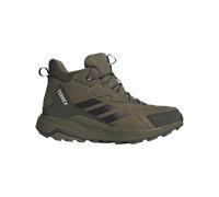 Wanderschuh ADIDAS TERREX "TERREX ANYLANDER LEATHER MID CLIMAPROOF", Herren, Gr. 48, olive strata, core schwarz, shadow olive, Leder, Textil, Schuhe Wanderschuh, wasserdicht und aus Leder (52647410-48