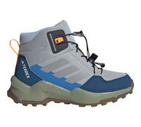Wanderschuh ADIDAS TERREX "AX4R MID KIDS", Kinder, Gr. 34, grau two, reflective silber, glow blau, Synthetik, Textil, Schuhe Wanderschuh, für Kinder & Jugendliche (97029655-34) grau two, reflective si