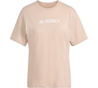 Funktionsshirt ADIDAS TERREX "W TX LOGO TEE", Damen, Gr. S, wonder taupe, Obermaterial: 100% Baumwolle, normal, Rundhals, Shirts Funktionsshirt (45886622-S) wonder taupe