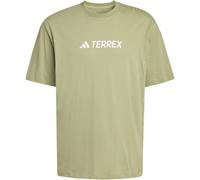 Funktionsshirt ADIDAS TERREX "TX LOGO TEE", Herren, Gr. M, tent grün, Obermaterial: 100% Baumwolle, normal, Rundhals, Shirts Funktionsshirt (48119207-M) tent grün